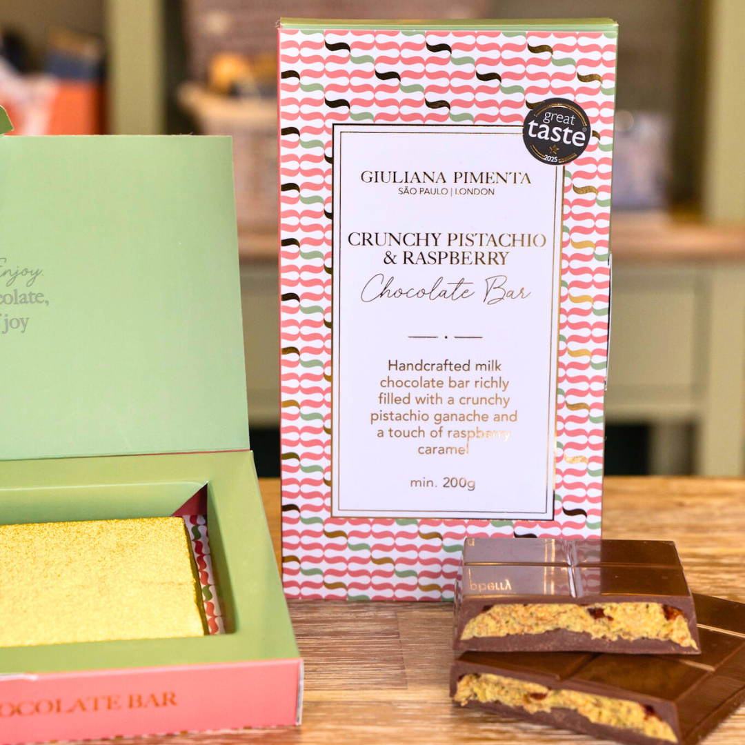
                  
                    Crunchy Pistachio and Raspberry Chocolate Bar
                  
                