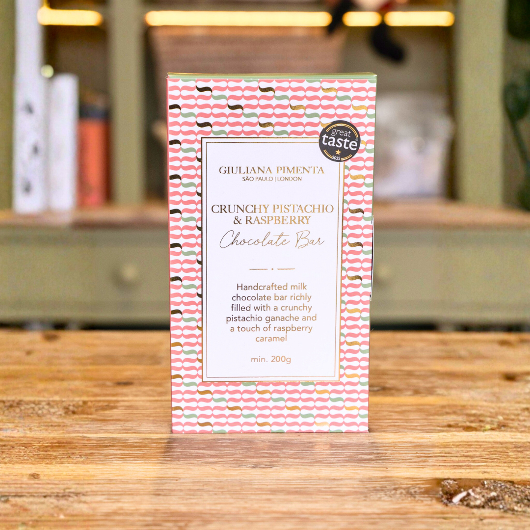 
                  
                    Crunchy Pistachio and Raspberry Chocolate Bar
                  
                