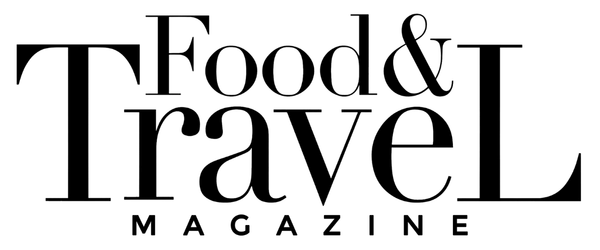 Logo of Food & Travel Magazine with a black text on a white background