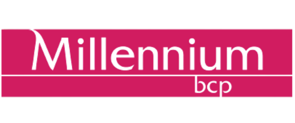 Millennium bcp logo on a white background